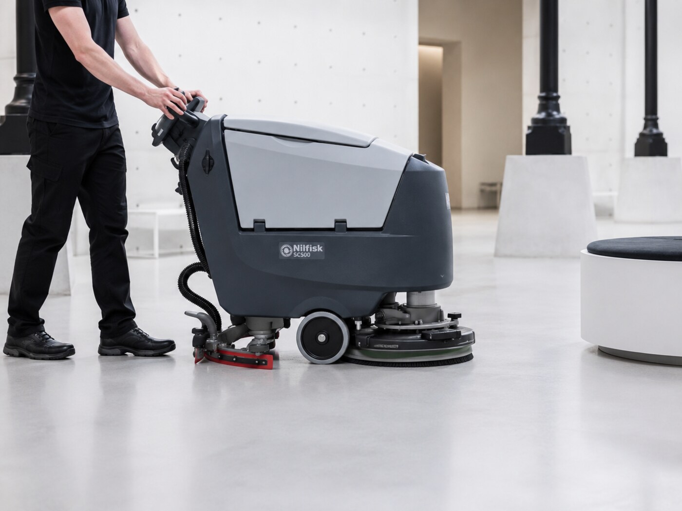 Autolaveuse professionnelle utilisée par B.A.M SERVICES à Noisy-le-Sec